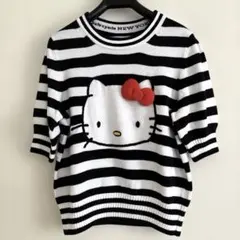 新品☆kate spade Hello Kitty コラボ半袖トップス ボーダー - メルカリ