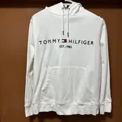 【人気ブランド】TOMMY HILFIGER ロゴ刺繍 パーカー ホワイトのサムネイル