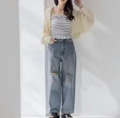 LOWRYS FARMブークレメッシュボレロ