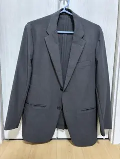 グレー ビジネスジャケット シングルブレスト　ユニクロ