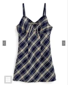 チェック柄キャミワンピース ネイビー GRL
