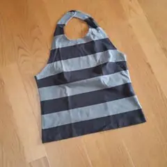 アニエスb. 黒とグレーのホルターネック