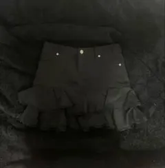 y2k グランジ フリルミニスカート 黒