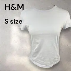 H&M ライトブルー　クロップドTシャツ　ミニTシャツ　a466