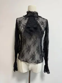 MRコルセット/MAJOH ロリータ ゴシック ジャボタイ付きハイネックシャツ