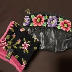 FEILER 花柄ポーチ ハンカチ セット