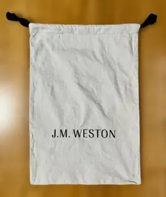 J.M.WESTON シューズバッグ /巾着袋・未使用・ライトグレーのサムネイル