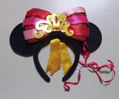 即日発送　ディズニー35周年カチューシャ　ミニー　リボン