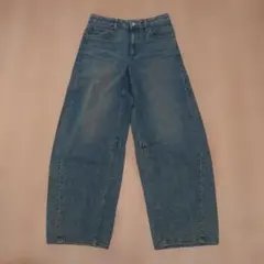 【14日まで限定値下】GU ジーユー　バレルレッグジーンズ　M