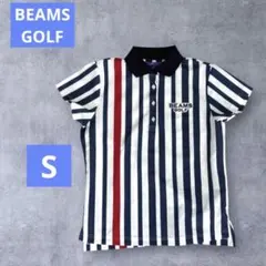 未使用品☆ビームスゴルフ 半袖 ポロシャツ S ストライプのサムネイル