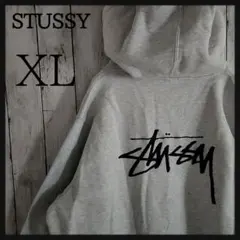 【人気定番】ステューシー 刺繍ロゴ プルオーバーパーカー