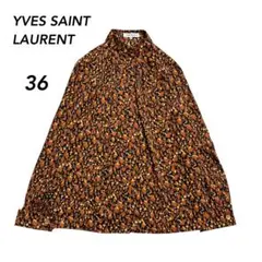 YVES SAINT LAURENT アブストラクトプリントブラウス　36のサムネイル
