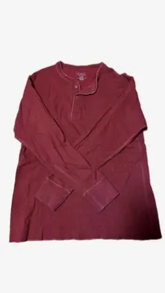 LLBEAN 赤 ヘンリーネック トップス