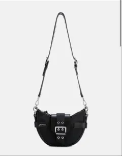 Ganni ハーフムーン ショルダーバッグ ブラックのサムネイル