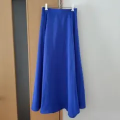 フレアロングスカート 青　新品タグ付き