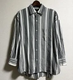 UNUSED アンユーズド SILK COTTON SH ストライプシャツのサムネイル