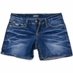 D・zzi 韓国製 デニムショートパンツ S カットオフ
