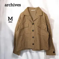 美品【archives】 長袖 シャツジャケット テーラード カジュアル
