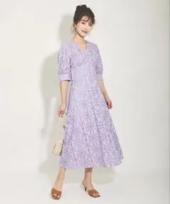 5月まで The Virgnia カットワーク刺繍ワンピース 36