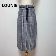 LOUNIE ルーニィ スカート コットン シルク混 38 腰ゴム 薄手のサムネイル
