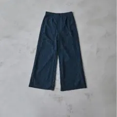 【CLEL】ルーズコードレースフレアパンツ ブルーグレー　Sサイズ　新品タグ付き