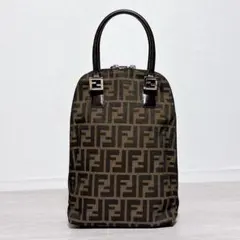 ✨美品✨FENDI フェンディ ハンドバッグ ズッカ柄 キャンバス ロゴ レザーのサムネイル