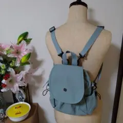 ※夏バーゲン品※2way ミニリュック バックパック ライトブルーのサムネイル