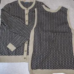 カーディガン・ベスト セット ネイビーとグレー Dana Faneuil