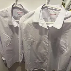 大きいサイズ　ホワイト 長袖シャツ　ブラウス　レディース