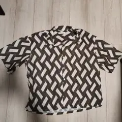 THE SHOPTK M 半袖シャツ ジグザグパターン