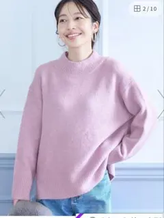 coca コカ　ヤク風ハイネックニットセーター L ピンク