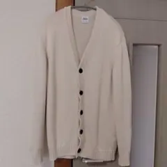 ZARA アイボリー カーディガン Mサイズ　綿ニット　綿100 コットンニット