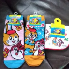 新品　クッピーラムネ　レディース　靴下　ソックス　ミニタオル　タオルハンカチ