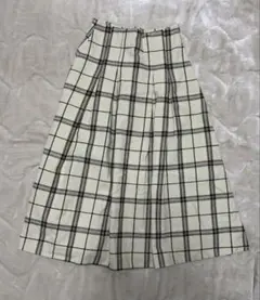 BEAMS HEART チェック柄 フレアスカート