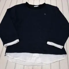 グリーンレーベルリラクシングスウェットトレーナー105ネイビー裏起毛美品