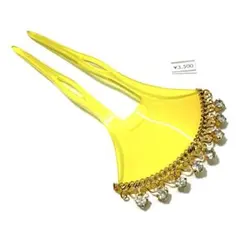 【あーちゃんママ様専用】2点まとめ　かんざし　クリアイエロー　ゴールド　パール