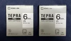 KING JIM TEPRA 6mm テープカートリッジ　2個