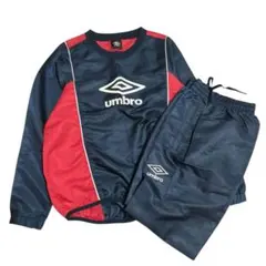 ✨️極美品✨️umbro ピステ 上下 ネイビー×レッド 練習着　150