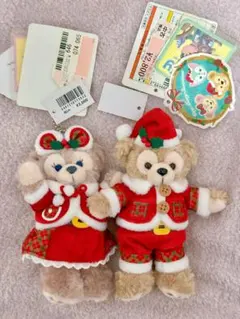 ディズニー ダッフィーフレンズ ぬいぐるみバッジ クリスマス シェリーメイ