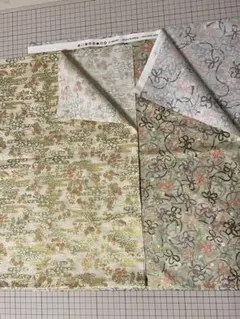 和柄生地2枚セット　ハギレ②