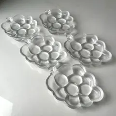 ホヤクリスタル　ガラス皿　5枚セット　ぶどう