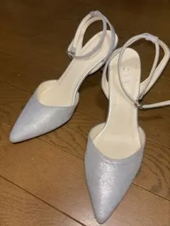 AIMER アンクルストラップ パンプス シルバー