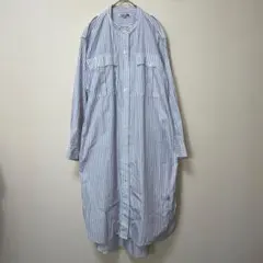 ユニクロ　JW ANDERSON ストライプ　ロングシャツワンピース　ベルトM