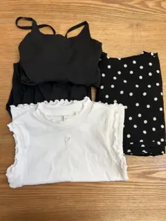 【再値下げしました】まとめ売りGU サロペット130 しまむら セットアップ 黒