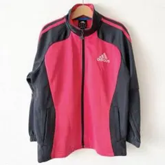 adidas アディダス ジャージ ジュニア キッズ 130 ピンク グレー