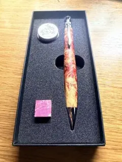 こぶた工房 栃 スタビライズドウッド 極上杢 真鍮金具 シャープ