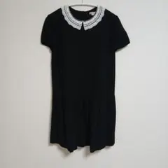 Bonpoint ボンポワン　白襟ワンピースXS 14A