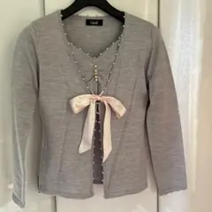 リボン付き ニットアンサンブル