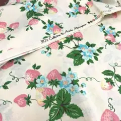 廃盤希少 松山敦子 30's コレクション イチゴ生地 ハンドメイドに100cm