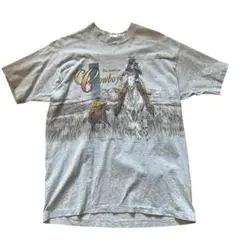 アメリカンカウボーイ Tシャツ ヘビーコットン グレー